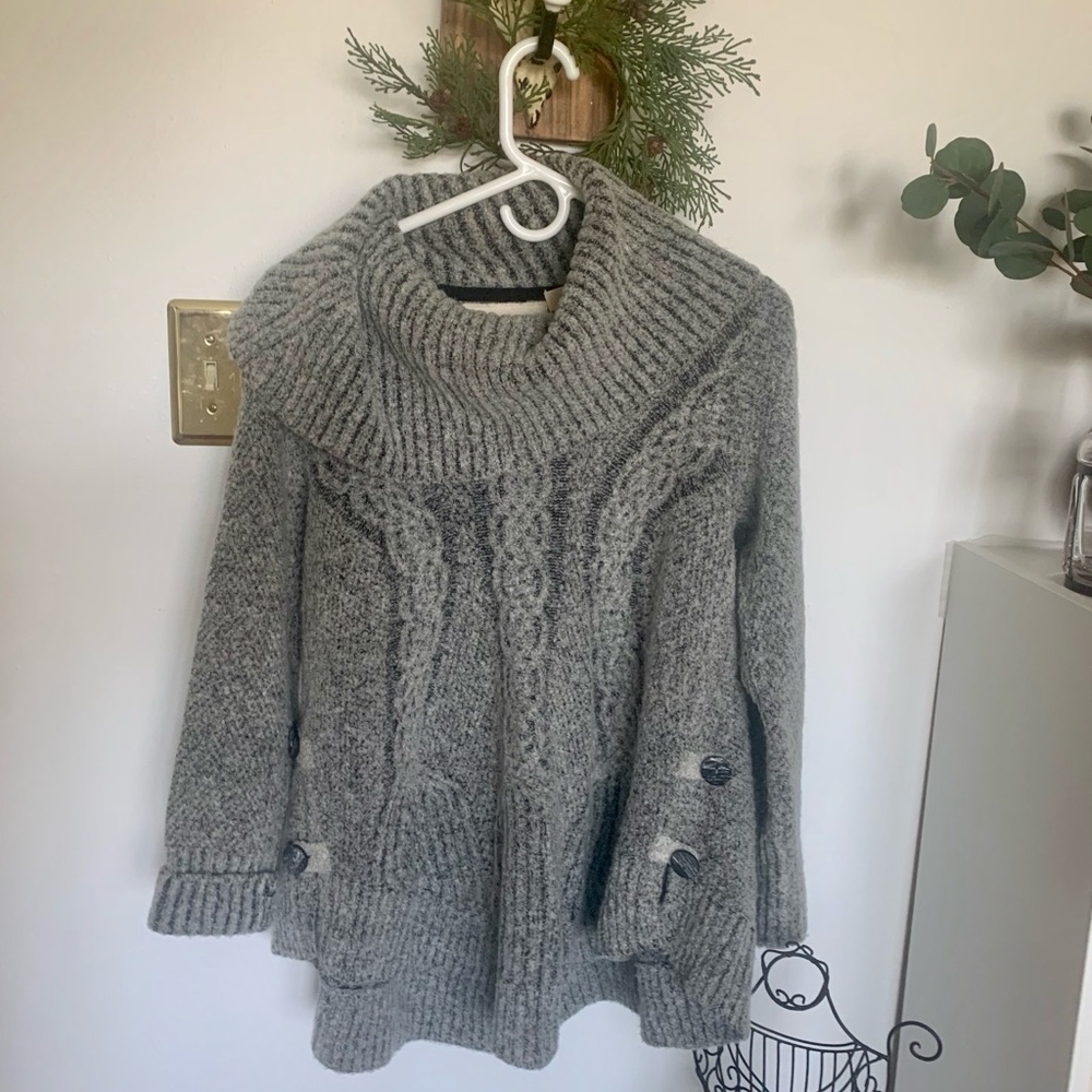 ANTHROPOLOGIE Angel of the North Gray Sweater